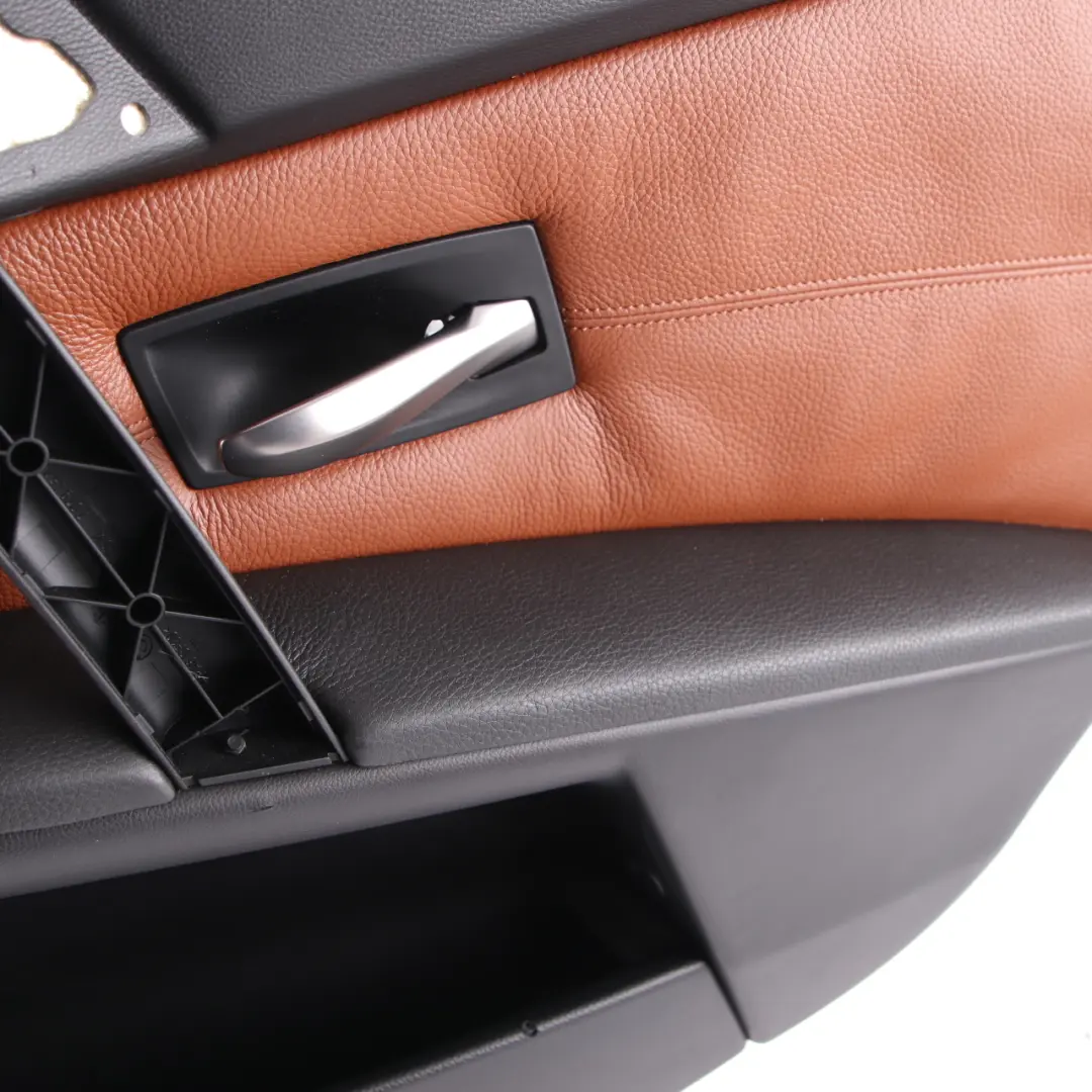 Door Card BMW E60 Rear Right O/S Door Lining Cover Trim Panel Leather Brown