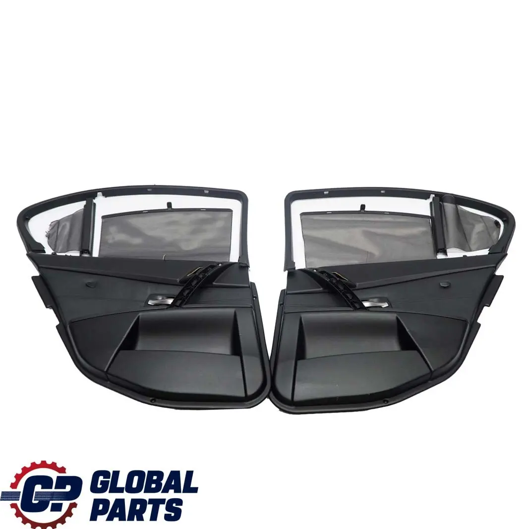 BMW 5 E60 Panel puerta trasera izquierda cuero negro cortinas