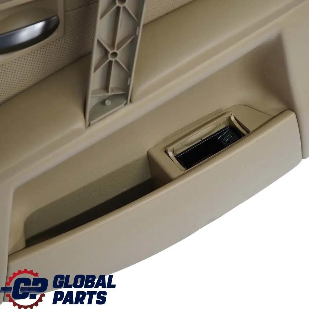 BMW E60 E61 Trasera Izquierda Tarjeta De puerta De cuero Nasca Beige Forro Trim