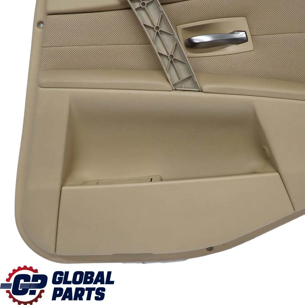 BMW E60 E61 Trasera Derecha Tarjeta De Puerta De cuero Nasca Beige Forro Trim