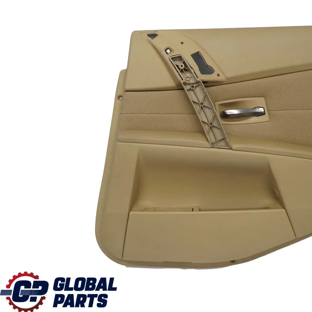 BMW E60 E61 Trasera Derecha Tarjeta De Puerta De cuero Nasca Beige Forro Trim