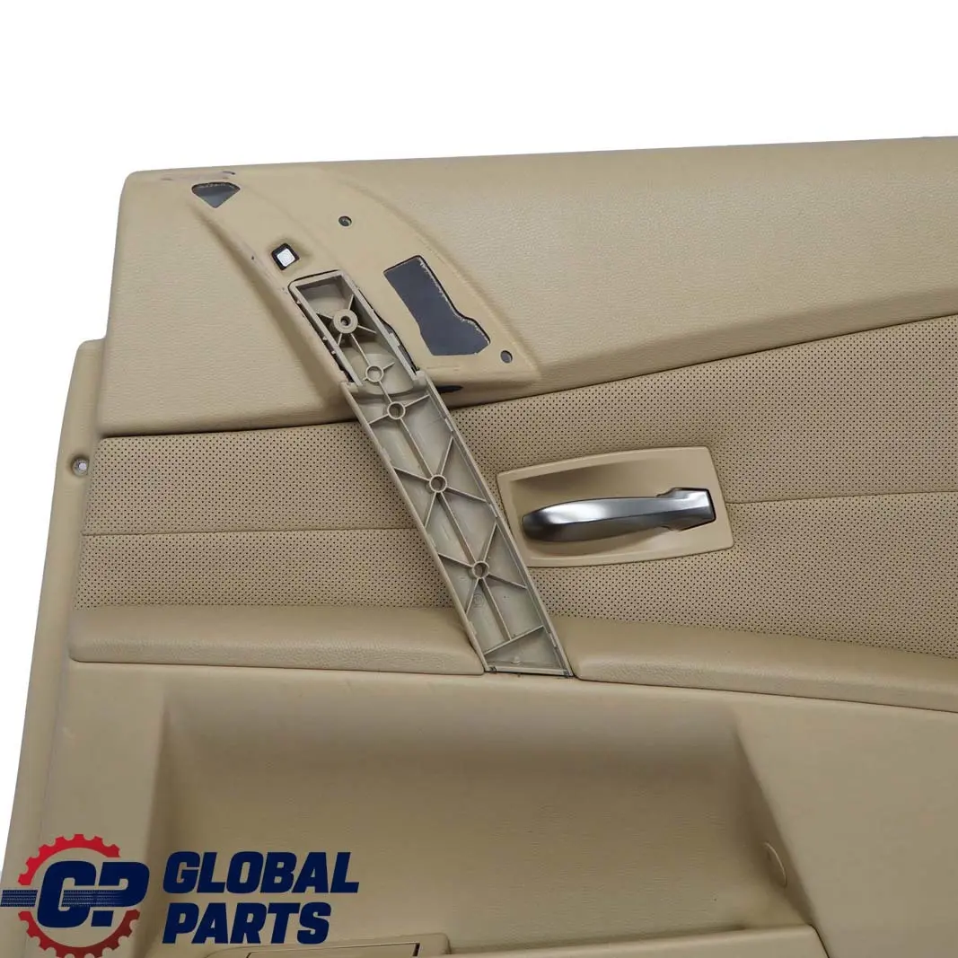 BMW E60 E61 Trasera Derecha Tarjeta De Puerta De cuero Nasca Beige Forro Trim