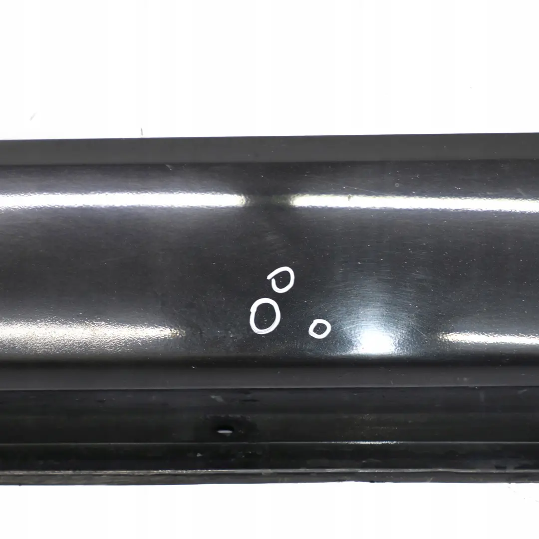 BMW E66 Long Door Sill Cover Skirt Left Black Sapphire - 475