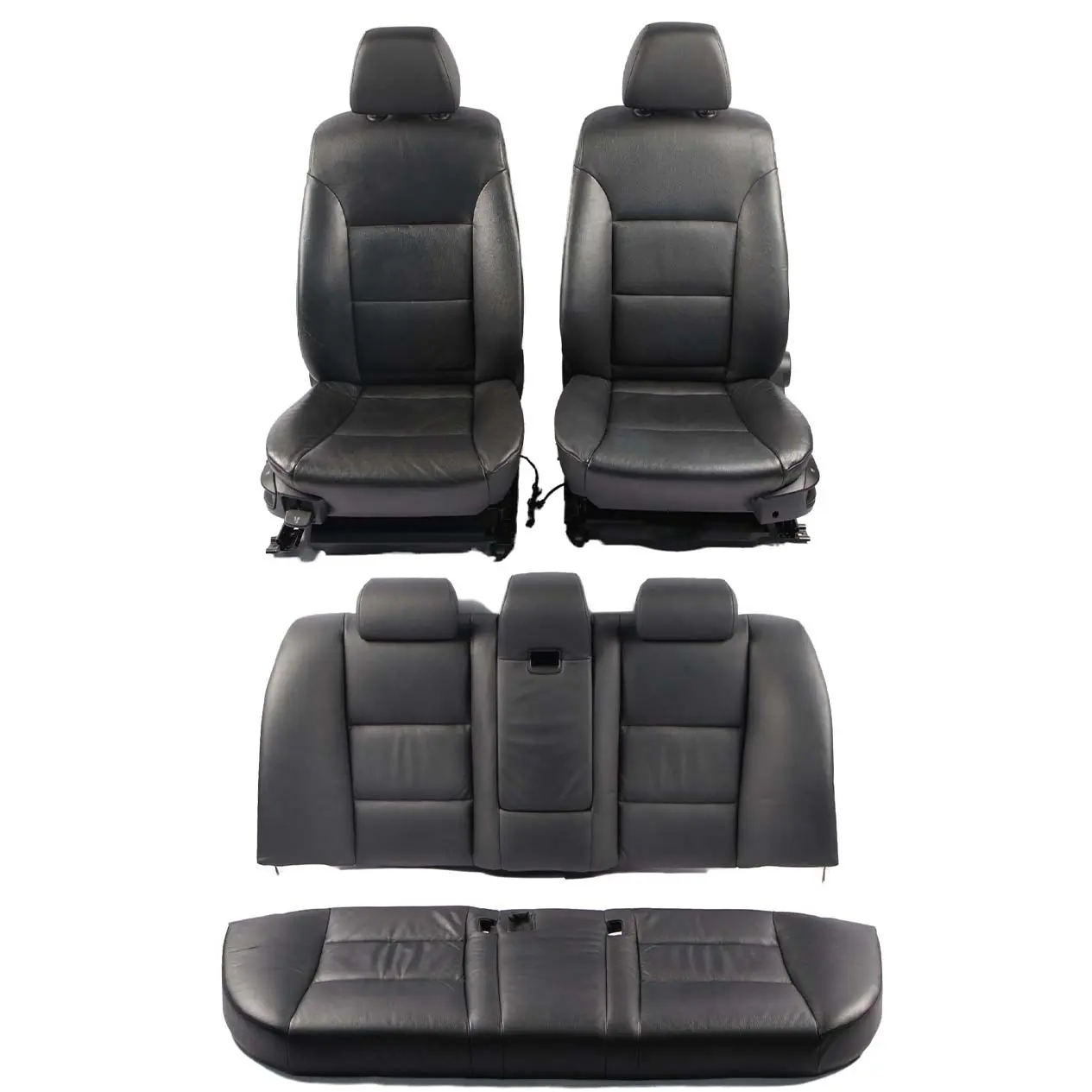 Seats BMW E60 Saloon Heated Black Leather Interior Front Rear Seat Door Cards