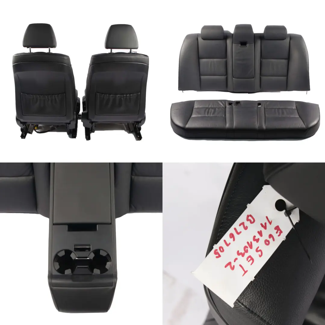 Seats BMW E60 Saloon Heated Black Leather Interior Front Rear Seat Door Cards