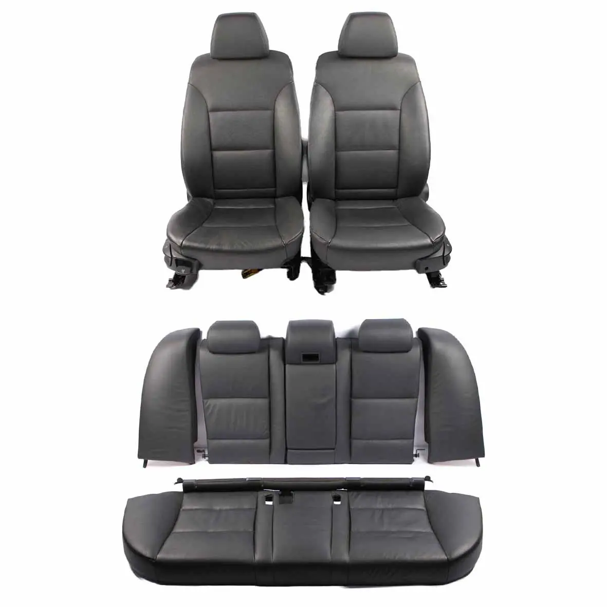 Seats BMW E60 LCI Saloon Black Leather Interior Front Rear Seat Door Cards