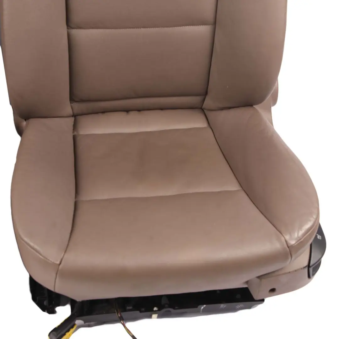 BMW E60 Leather Seats Heated Truffle Brown Interior Front Rear Seat Door Cards