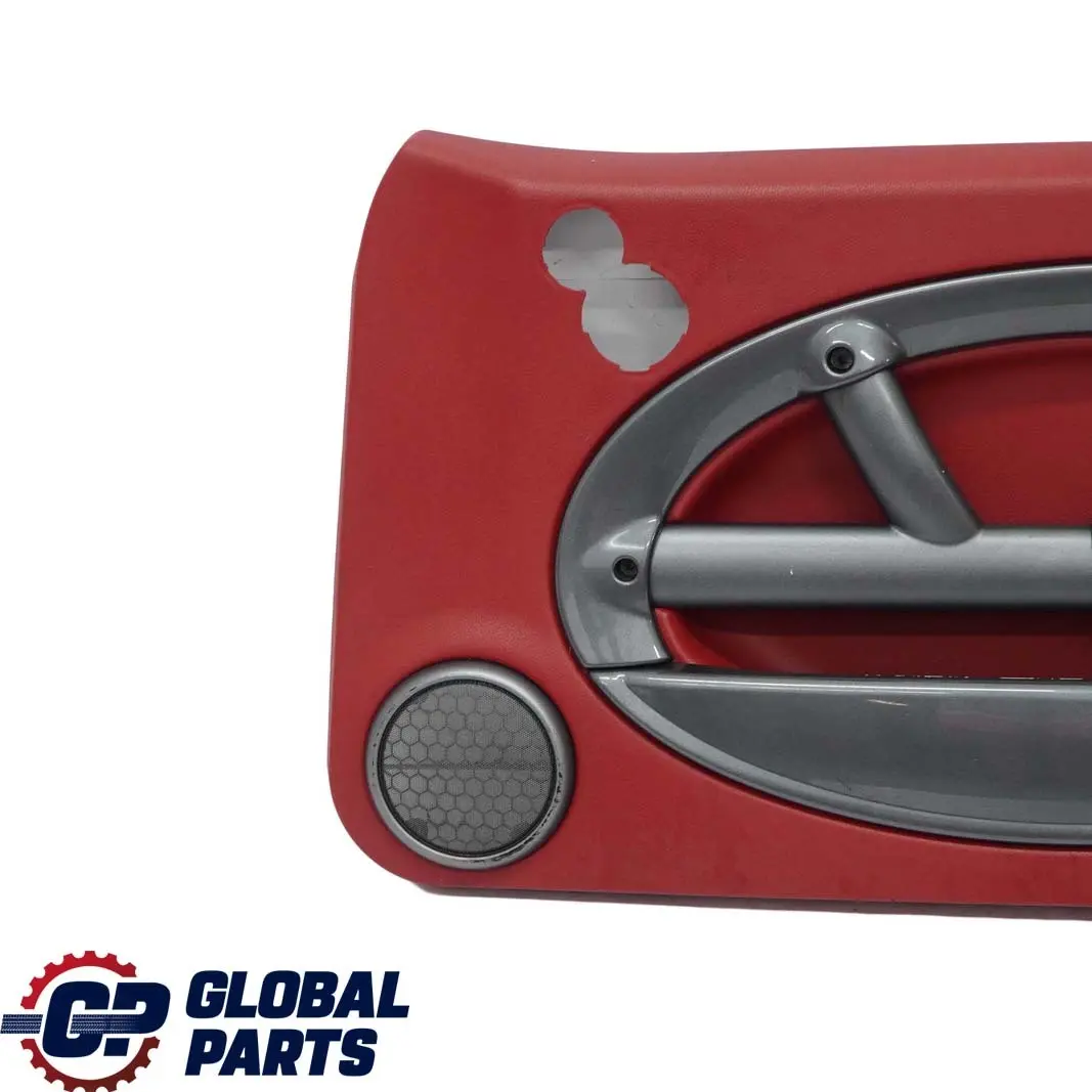 BMW Mini R50 Front Right O/S Door Card Trim Tartan Red Leather Anthracite