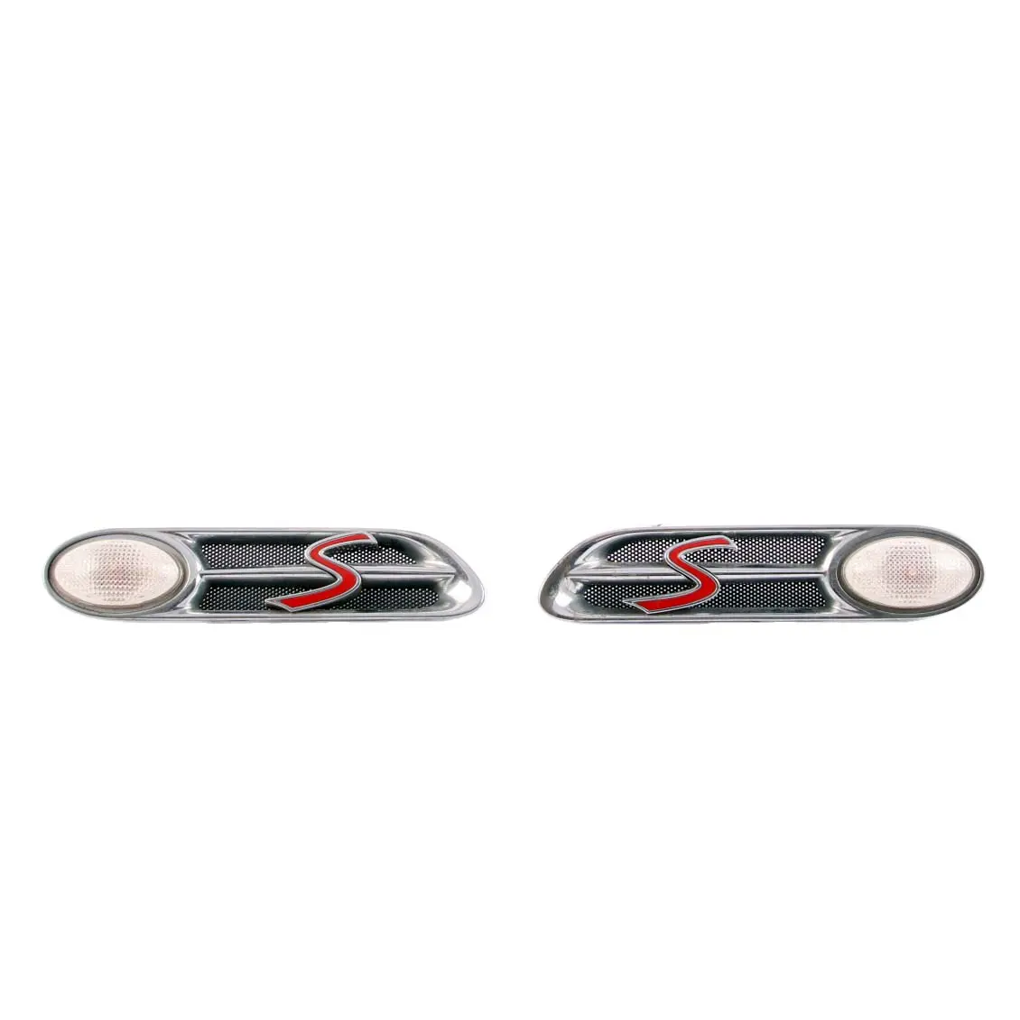 Mini Cooper S R52 R53 Finisher Indicator Panel Trim Front Left Right Chrome Set