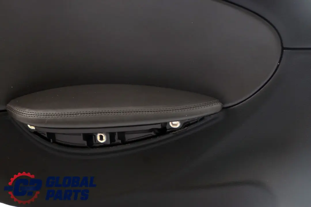 BMW E63 Trasero Izquierdo Lateral Panel De Cuero Negro Perla