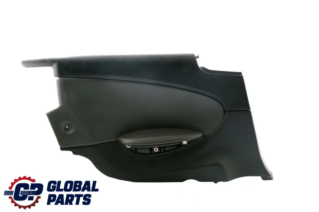 BMW E63 Trasero Izquierdo Lateral Panel De Cuero Negro Perla