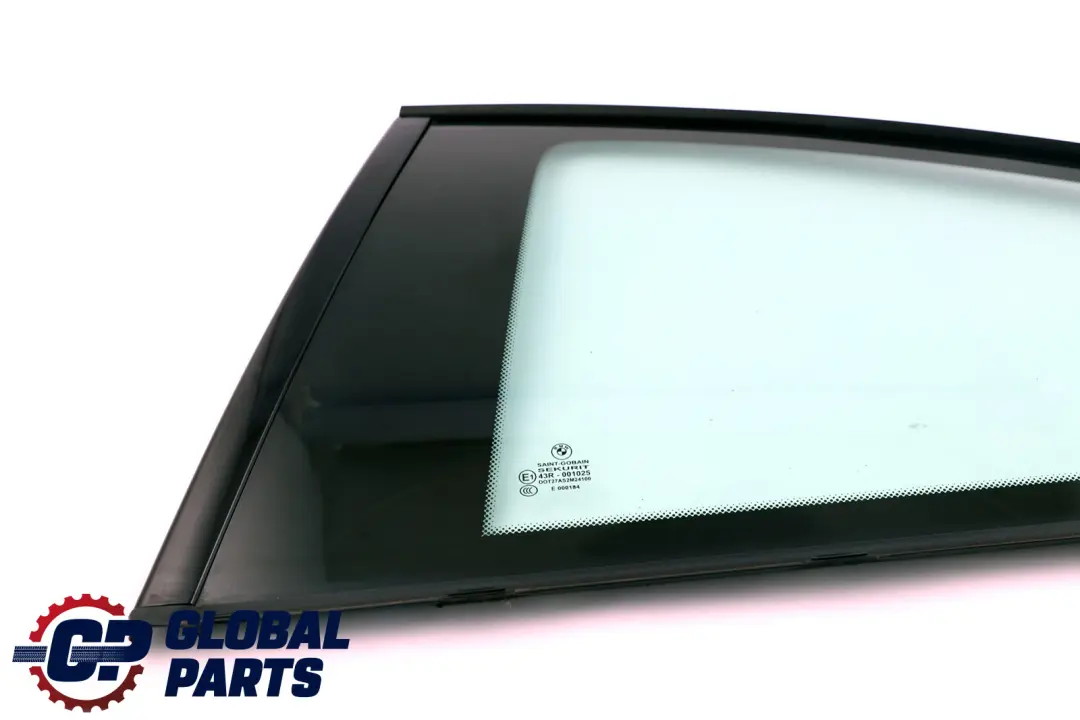 BMW 3 Series E92 Rear Left Door Side Window Glass Green AS2 Black Trim N/S