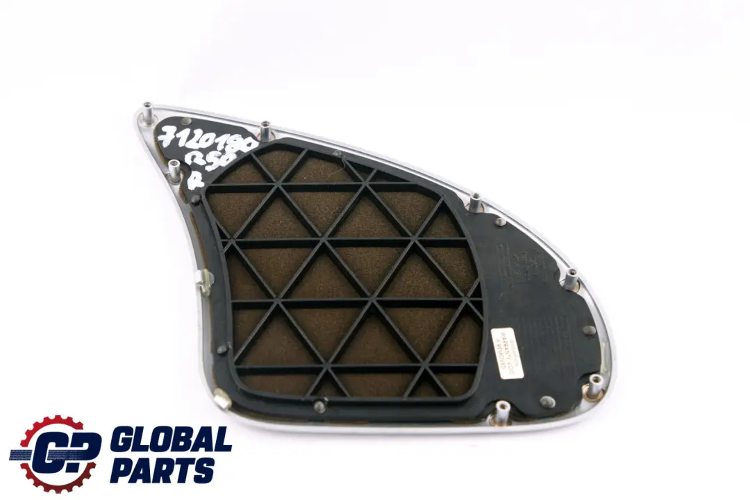 Mini Cooper One R50 R53 Tapa Puerta Altavoz Derecho Cromo Mate