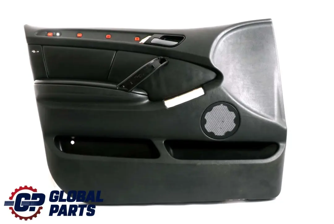 BMW X5 Series E53 Front Left N/S Door Card Leather Trim Panel Walknappa Black