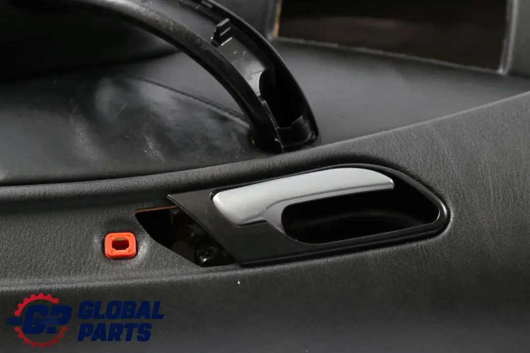 BMW X5 Series E53 Front Right O/S Door Card Black Walknappa Leather Trim Panel