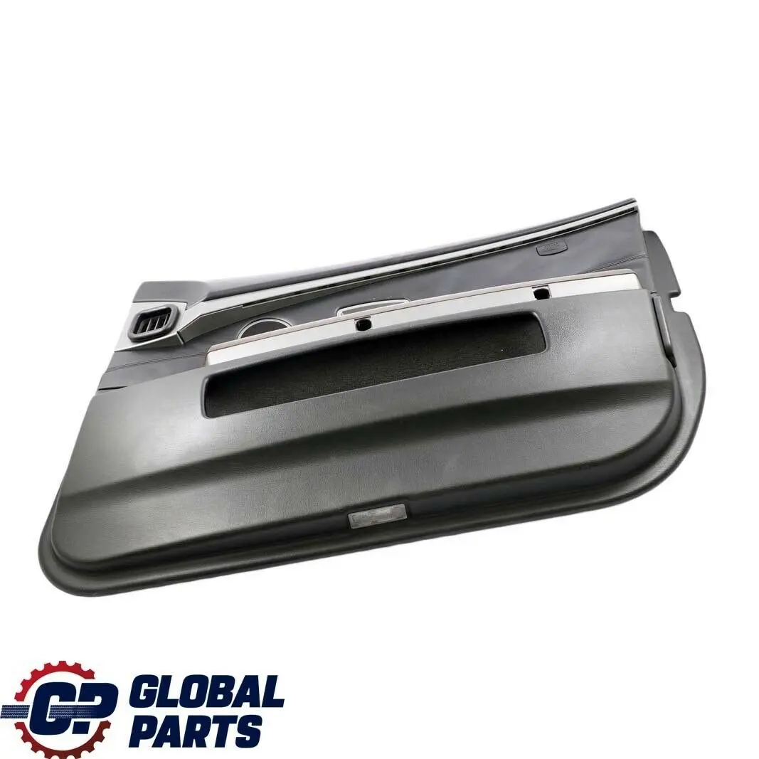 BMW E65 E66 Delantera Derecha Tarjeta De Puerta De cuero Negro Perla Forro Trim