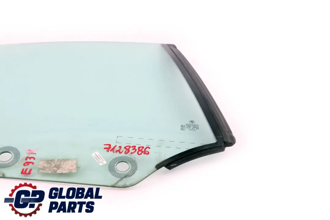 BMW 3 Series E93 E93N Cabrio Convertible Side Window Glass Green Rear Right O/S