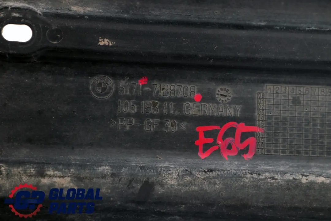 BMW E65 E66 730i Engine Compartment Left N/S Underbody Panel 7128708