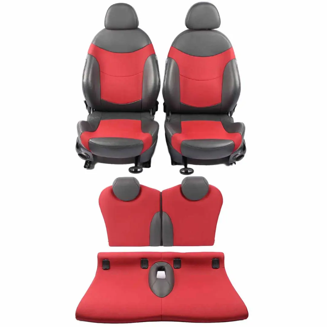 Seats Mini Cooper R50 R53 Cloth Leather Molette Red Set Interior Front Rear Seat