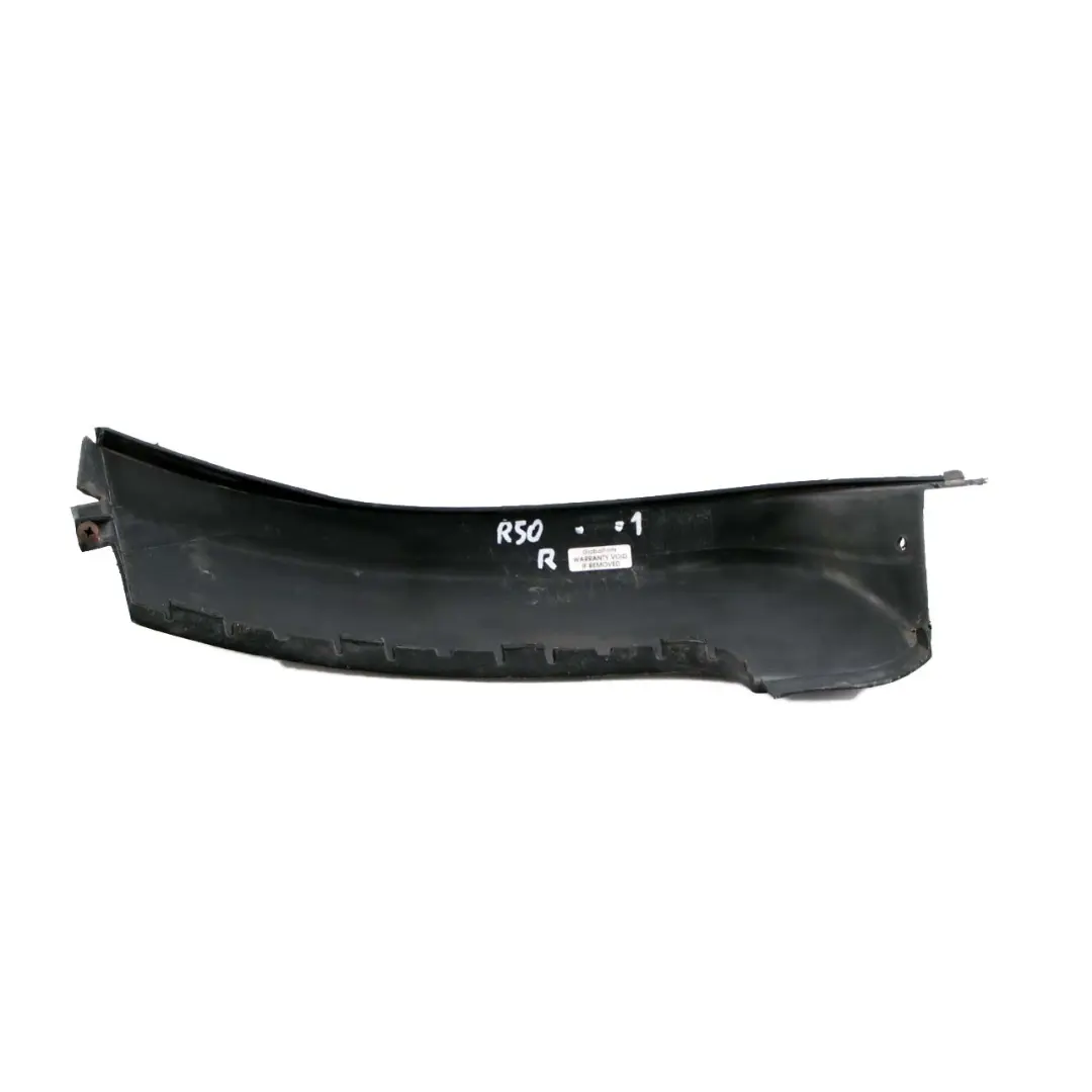 Mini R50 parachoques delantero derecho Spoiler rueda arco Trim 7130312