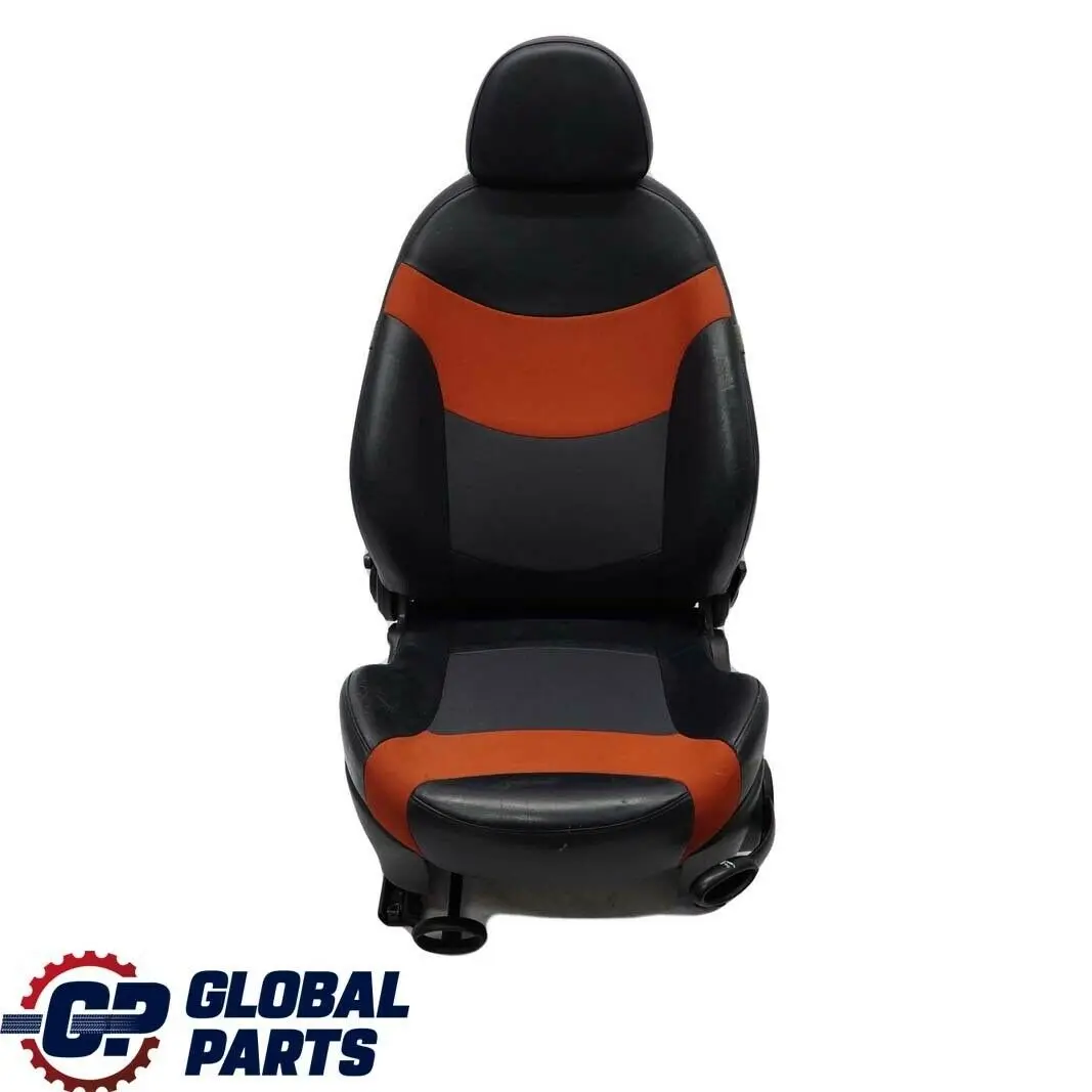 BMW Mini Cooper R52 Cabrio Front Left N/S Cloth / Leather Seat Sunrise Orange