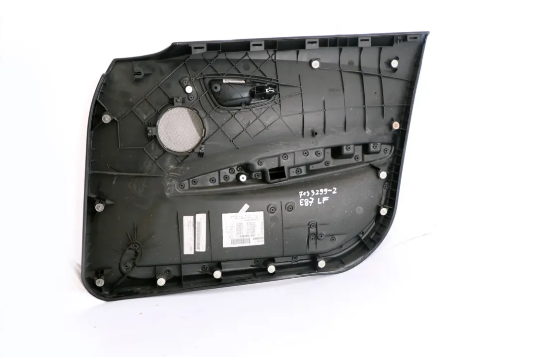 BMW 1 Series E87 2 Front Left N/S Door Card Trim Panel Black Folienteil Black