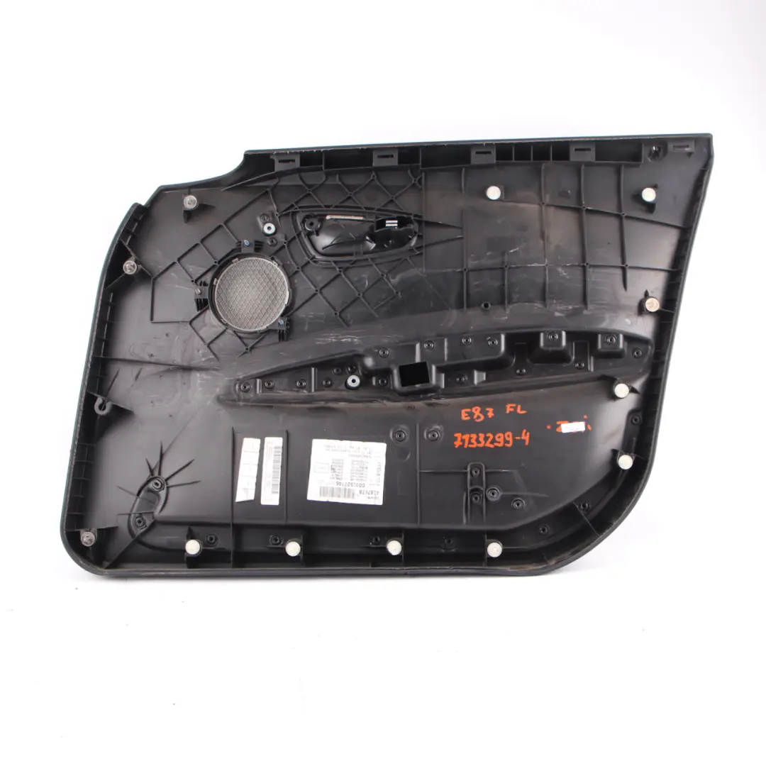 BMW E87 4 Front Door Card Trim Panel Left N/S Black Leather Folienteil