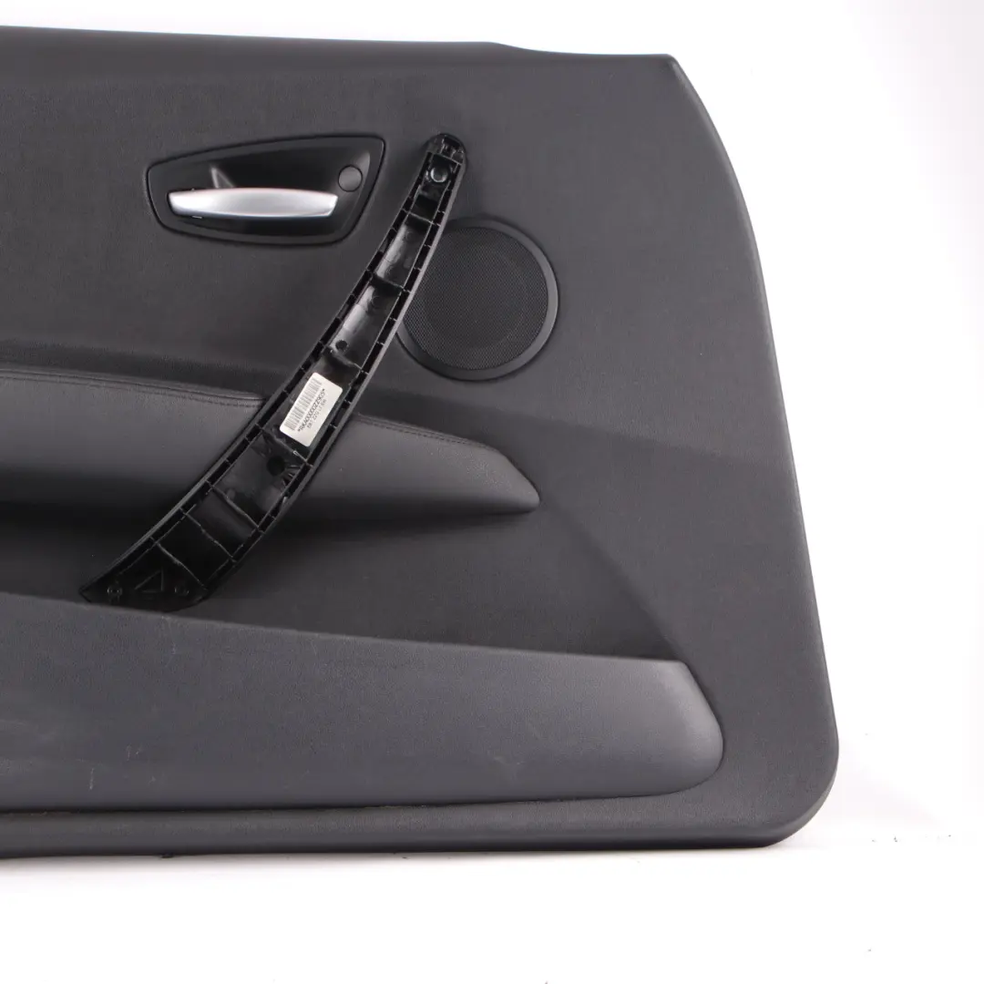 BMW E87 4 Front Door Card Trim Panel Left N/S Black Leather Folienteil