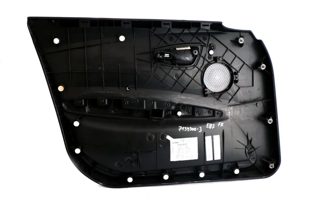 BMW E87 3 Delantero Derecho Interior Panel Tarjeta Puerta Negro Folienteil