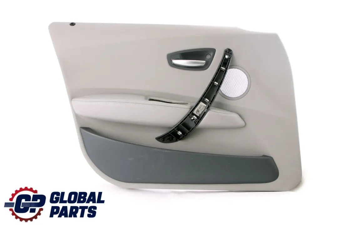 BMW E87 Tarjeta De Puerta Panel Delantero Izquierdo Cuero Alaskagrau Alaska Gris