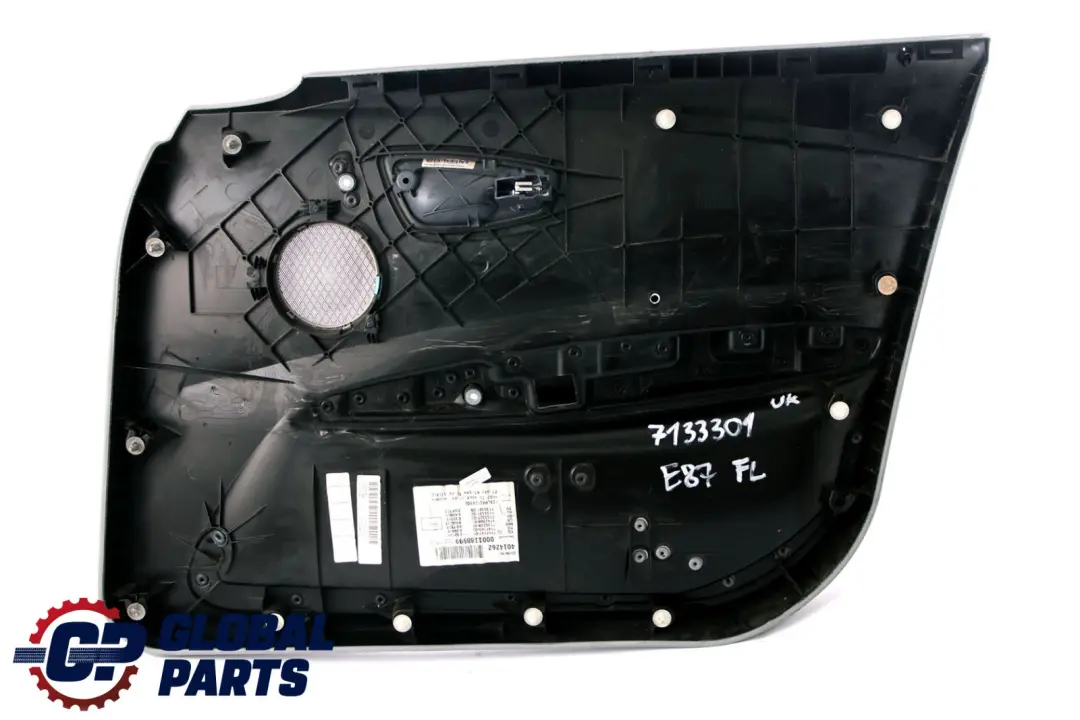 BMW E87 Tarjeta De Puerta Panel Delantero Izquierdo Cuero Alaskagrau Alaska Gris