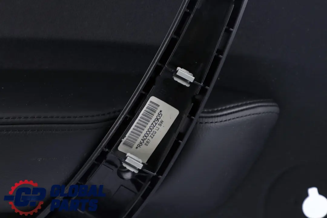 BMW 1 Series E87 Rear Left N/S Door Card Trim Panel Black Leather Boston