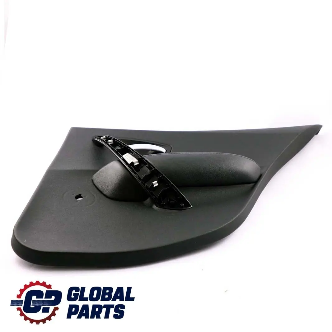 BMW 1 Series E87 Rear Right O/S Door Card Trim Panel Black Leather Boston
