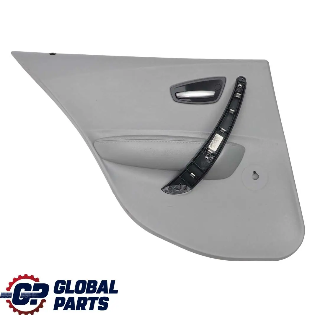 BMW 1 Series E87 Rear Left N/S Door Card Trim Panel Leather Alaskagrau Grey