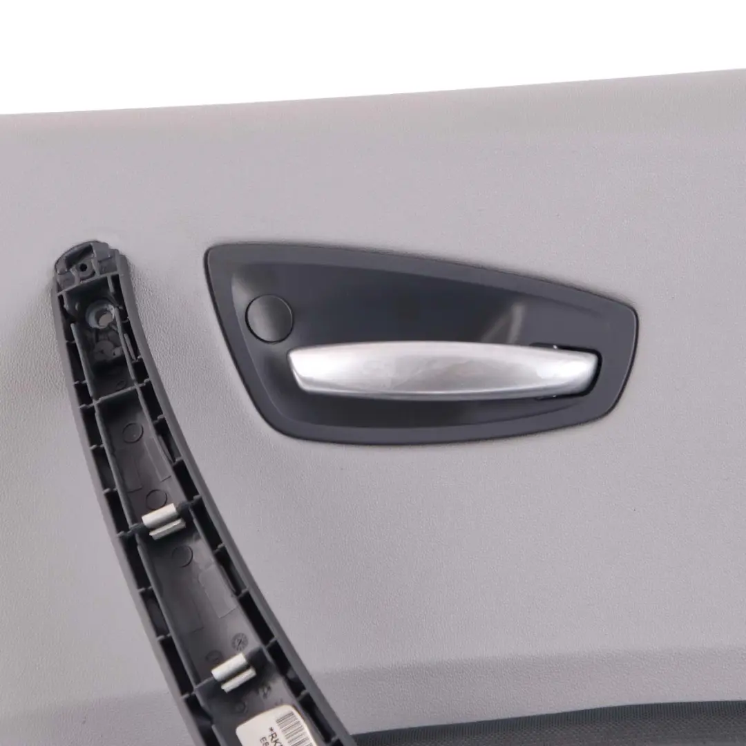 BMW 1 E87 Rear Right O/S Door Card Trim Panel Leather Alaskagrau Grey Network