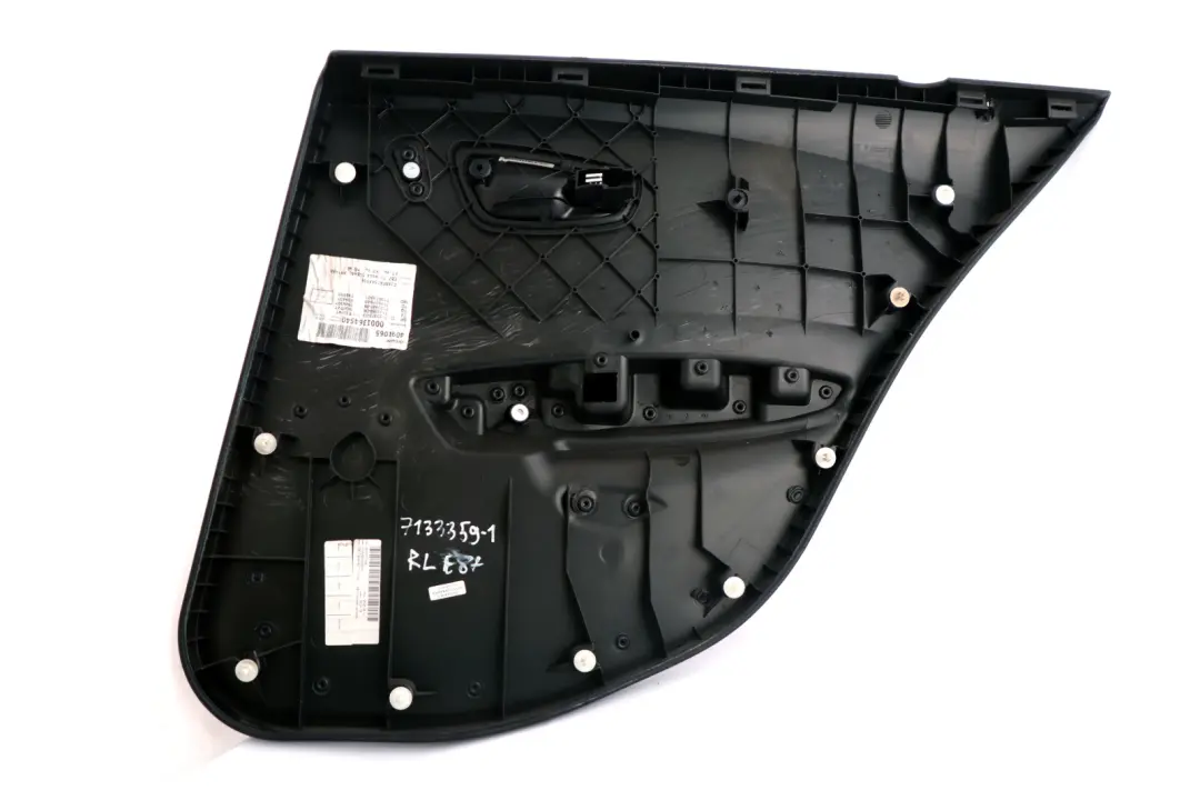 BMW E87 Panel puerta trasero izquierdo Folienteil Schwarz Negro