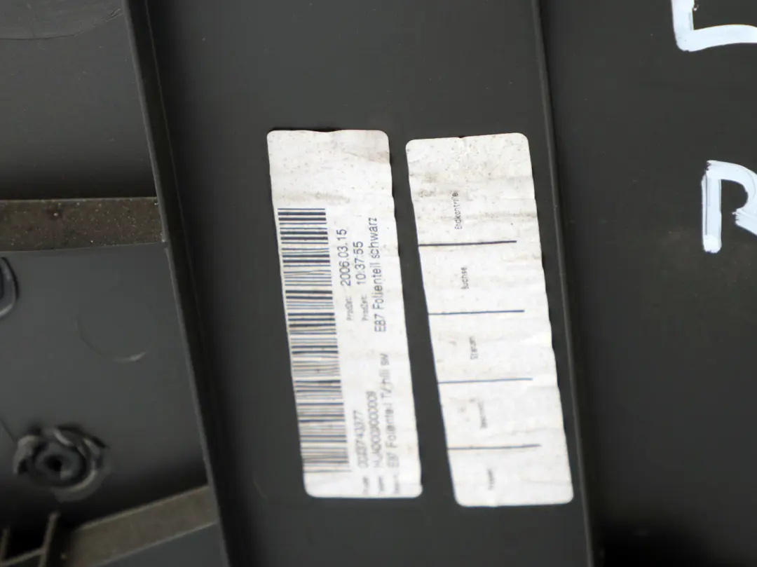 BMW 1 Series 3 E87 Rear Left N/S Door Card Trim Panel Folienteil Black Leather