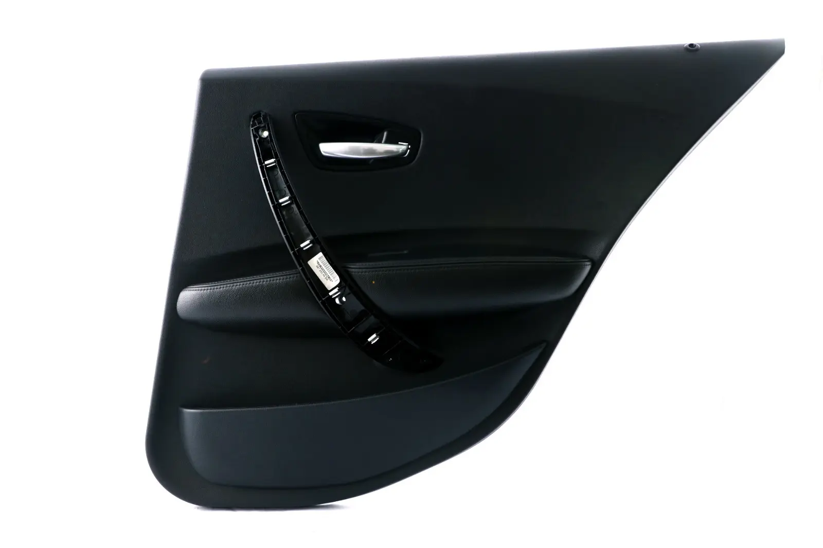 BMW 1 Series E87 3 Rear Right O/S Door Card Trim Panel Folienteil Black Leather