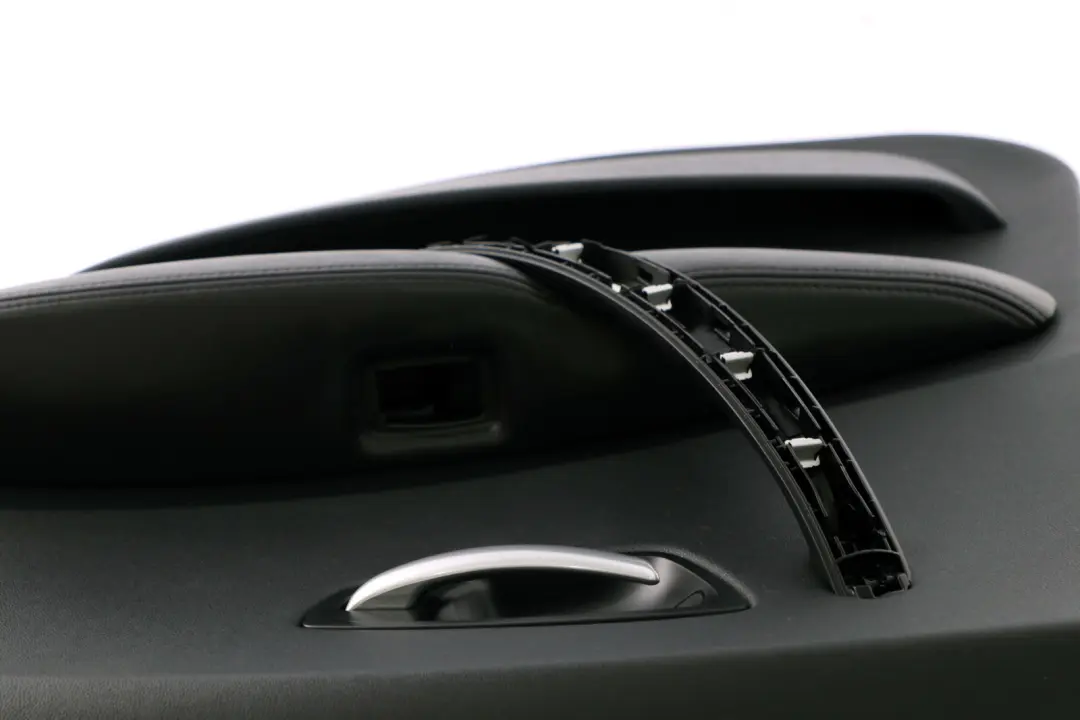 BMW 1 Series E87 3 Rear Right O/S Door Card Trim Panel Folienteil Black Leather