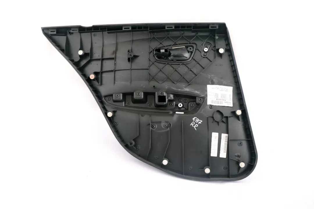 BMW E87 Trasero Derecha Puerta Embellecedor Panel Folienteil Schwarz Negro