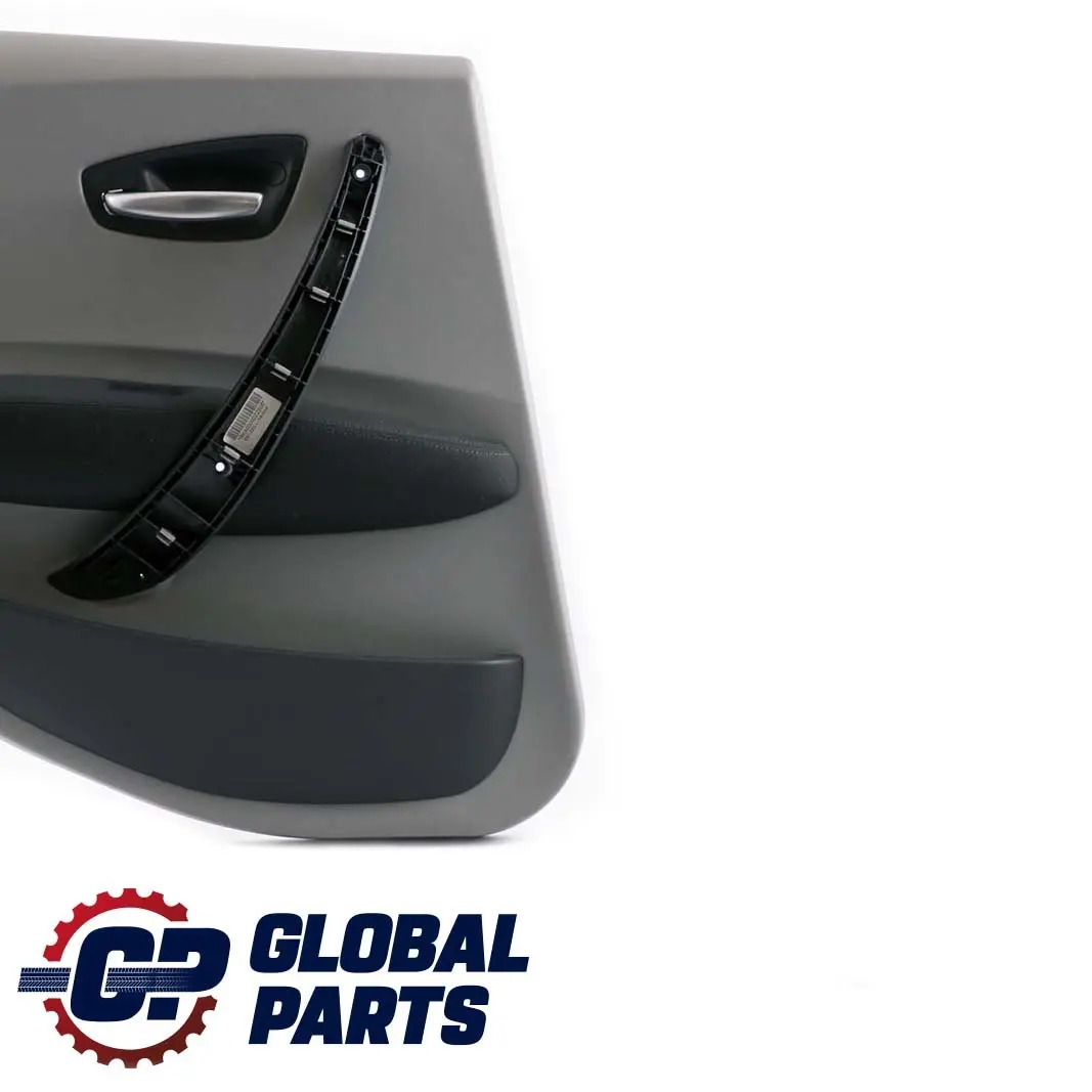 BMW 1 Series E87 Rear Left N/S Door Card Trim Panel Cloth Alaskagrau Grey