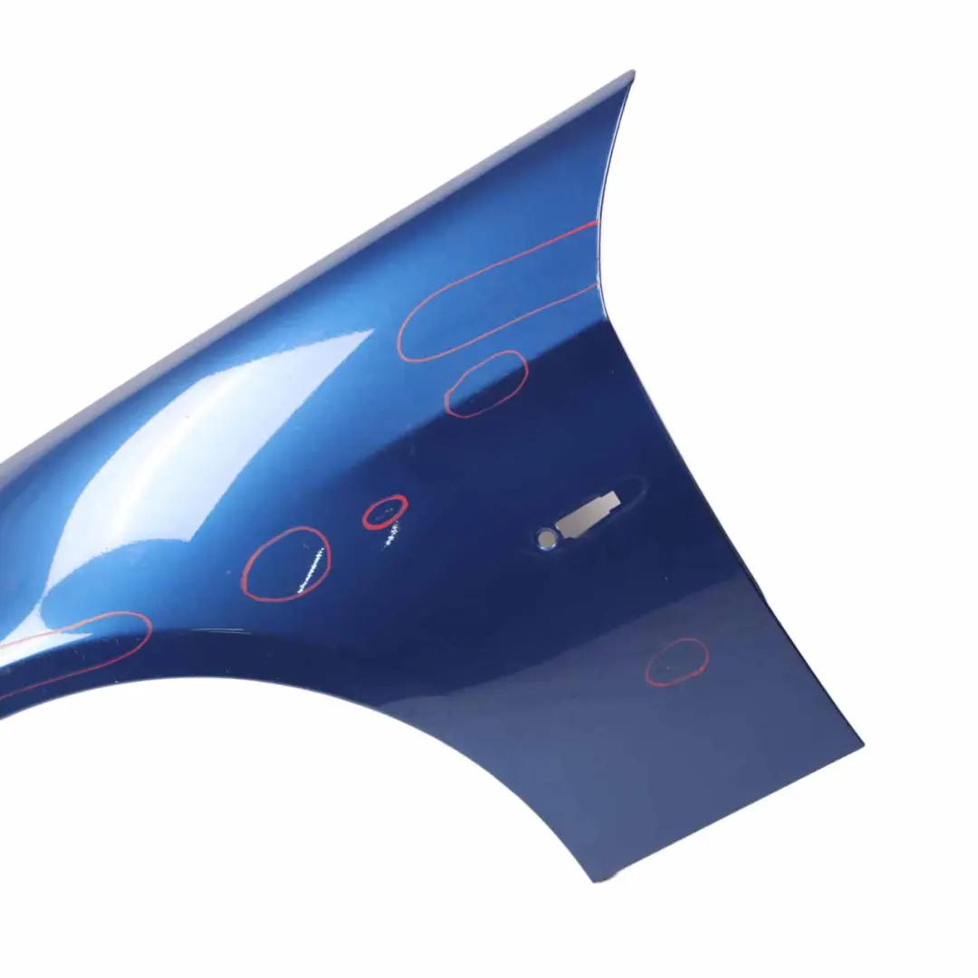 BMW E90 E91 Side Panel Fender Wing Front Left N/S Montegoblau Blue - A51
