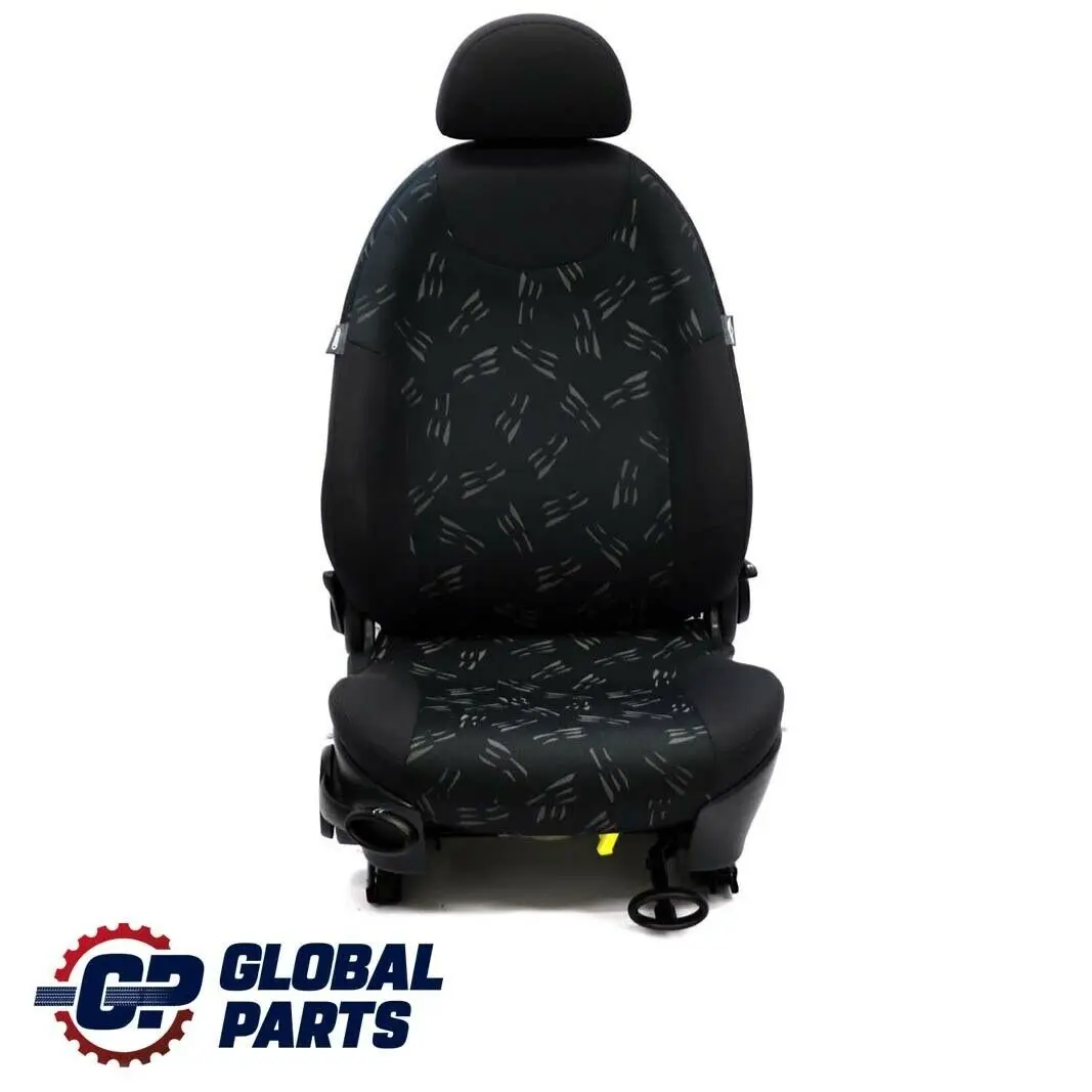 Mini Cooper One R50 Front Right O/S Cloth Fabric Random Seat Panther Black