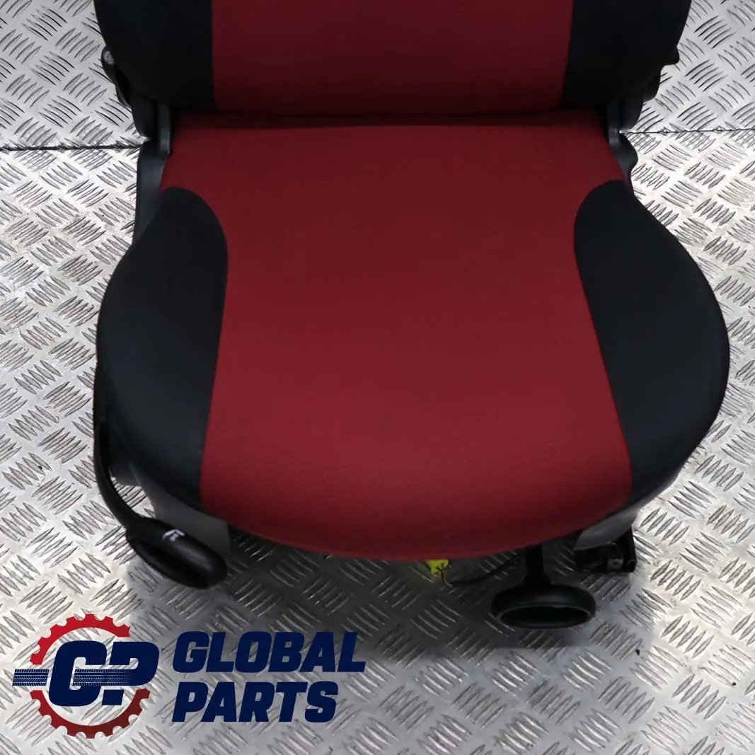 BMW Mini Cooper One R50 Front Right O/S Cloth Fabric Seat Molette Tartan Red