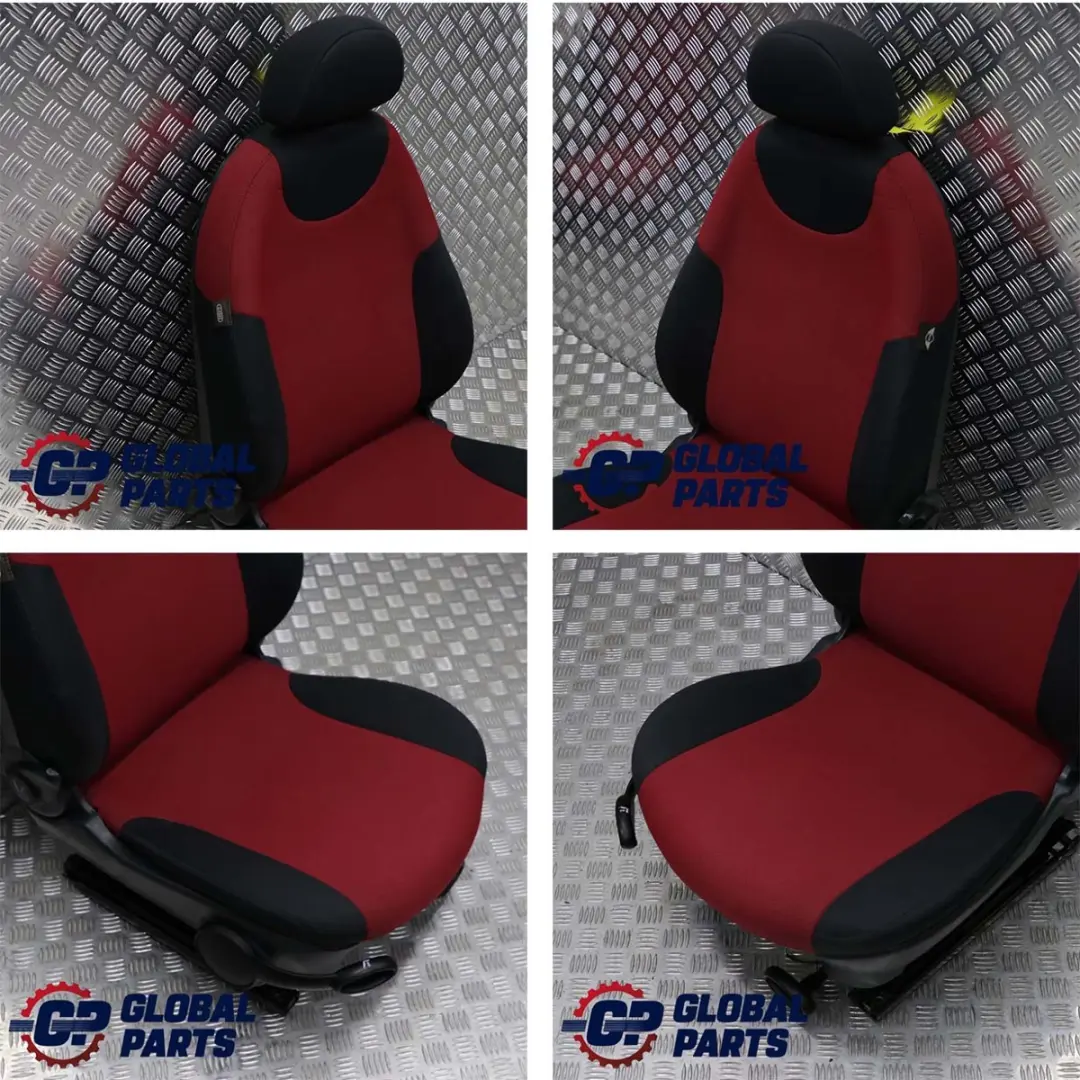 BMW Mini Cooper One R50 Front Right O/S Cloth Fabric Seat Molette Tartan Red