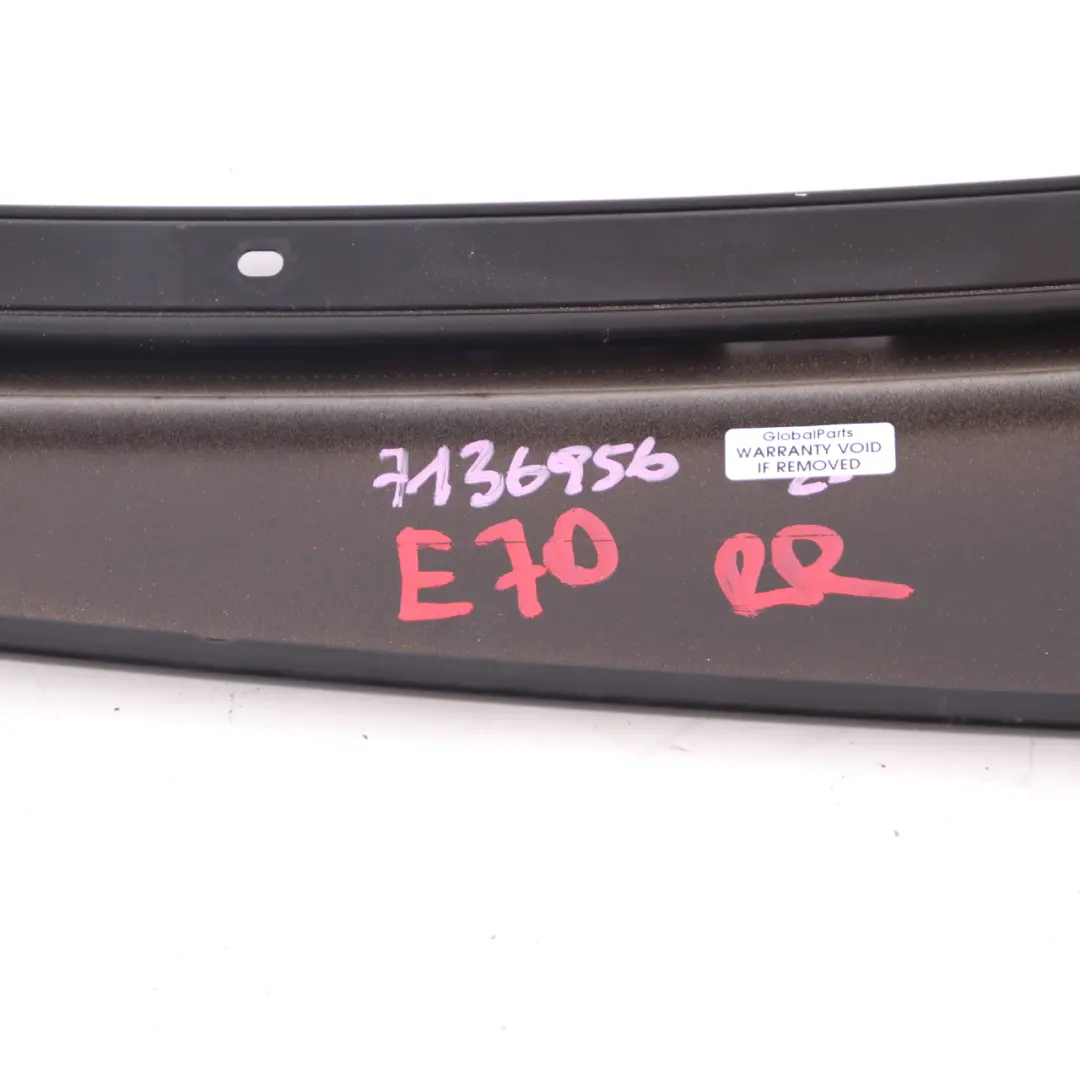 BMW X5 E70 Finisher Window Frame B-Pillar Rear Right Door O/S Black 7136956