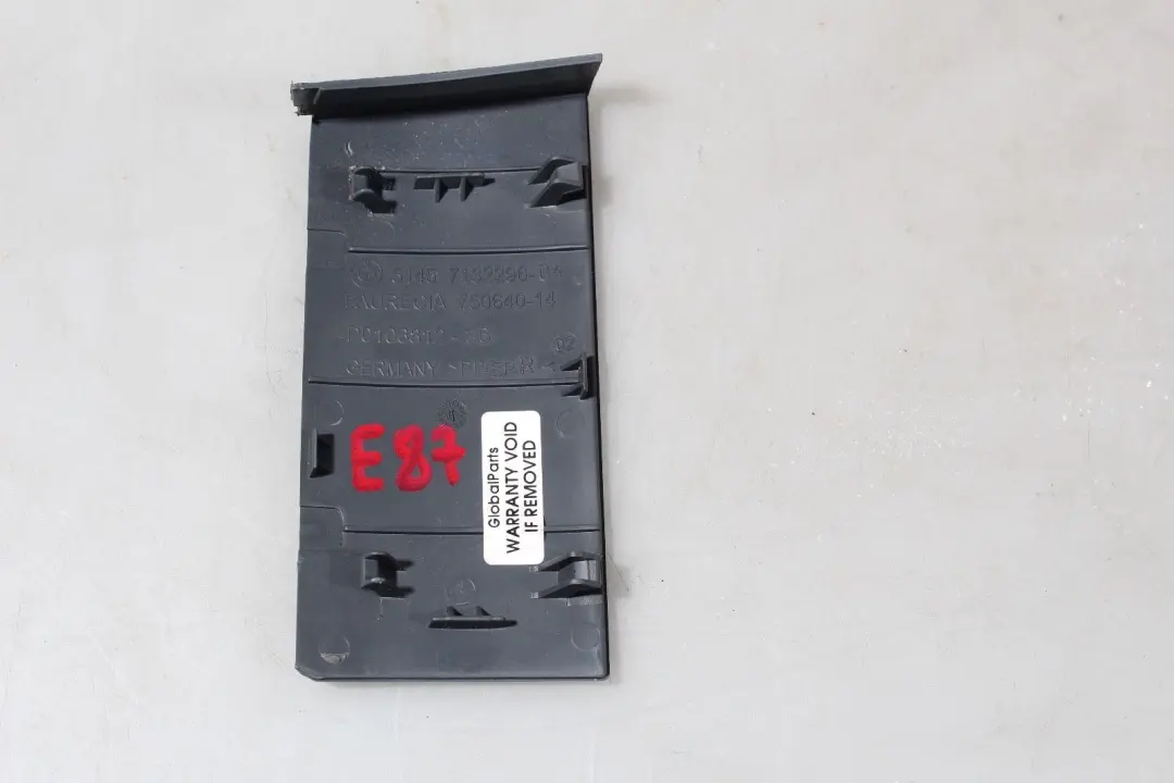 BMW 1 Series E87 Glove Box Covering Schwarz Alaskagrau Grey 7140979