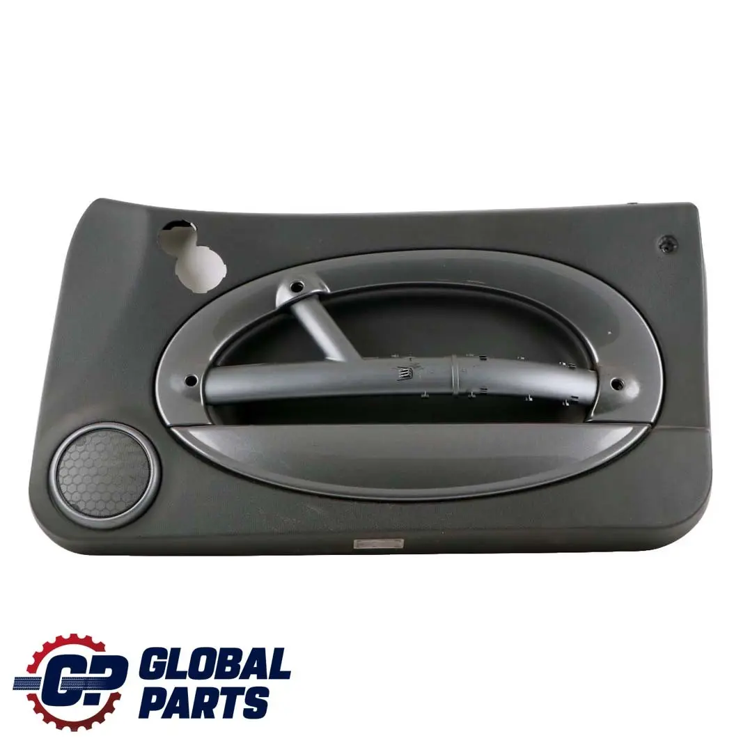 Mini R50 R52 Door Card Front Right O/S Side Trim Panther Black Silver Strip