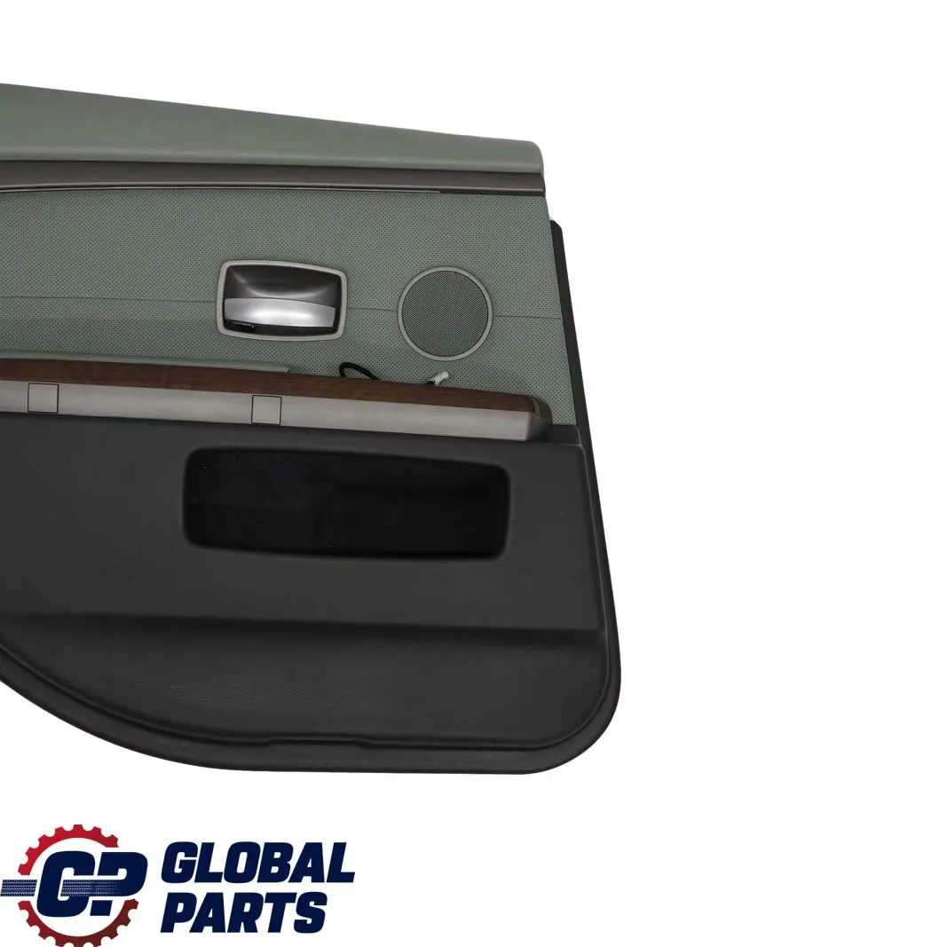 BMW E65 Rear Left Door Card Leather Nasca Green Lining Trim