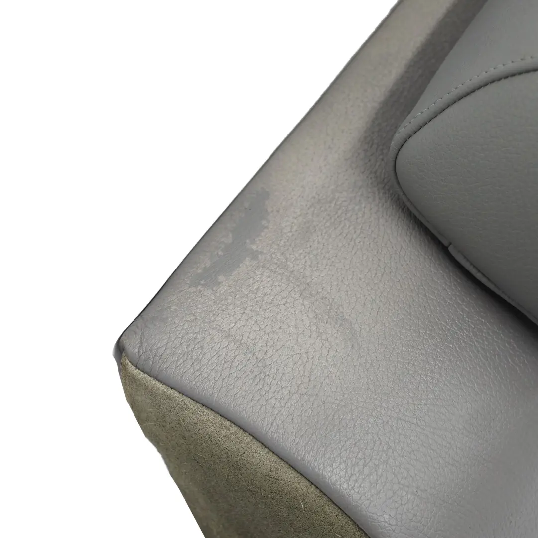 BMW E90 Respaldo Asiento Trasero Derecha Cubre Respaldo Cuero Gris